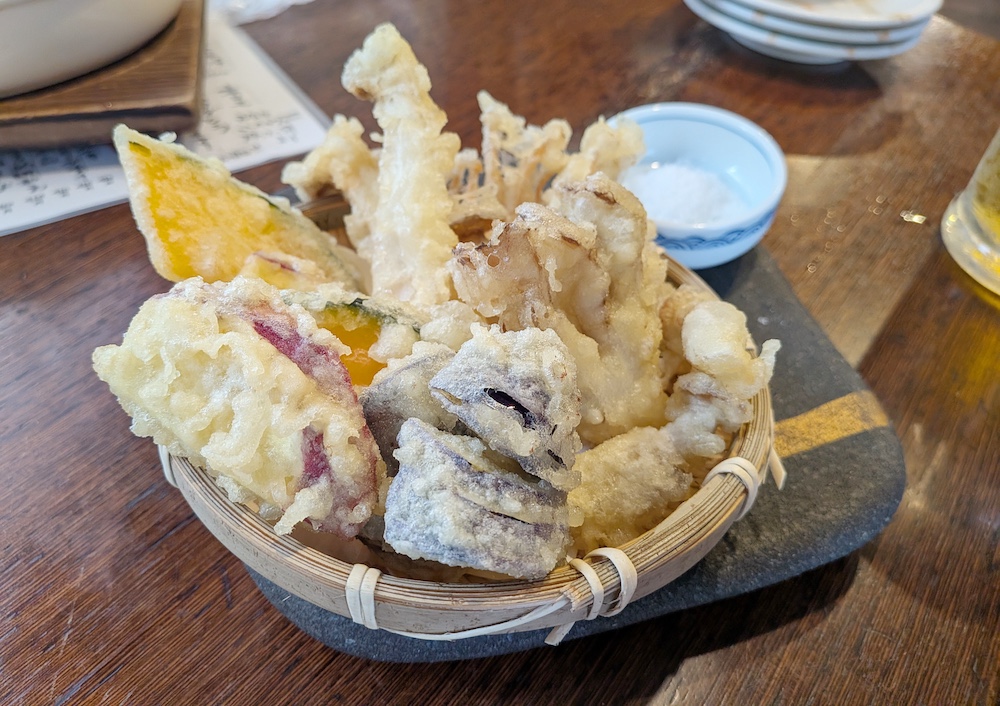 秋の天ぷら盛り合わせ