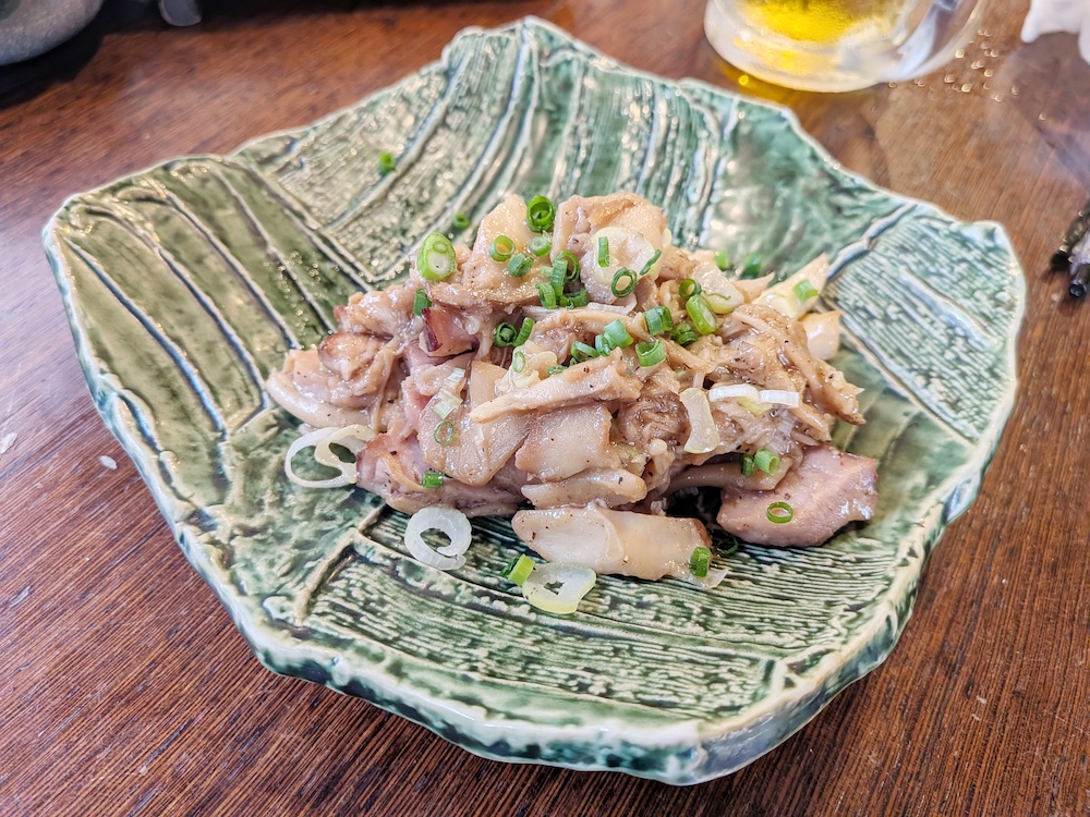 豚の三枚肉の木の子みそ焼